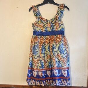 Colorful Sleeveless Midi Dress